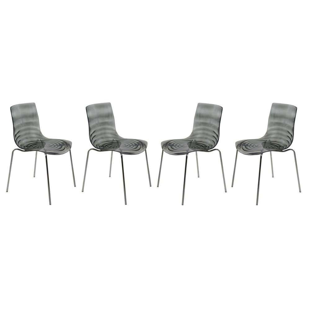 Astor Water Ripple Design Dining Chair Set of 4. Picture 1