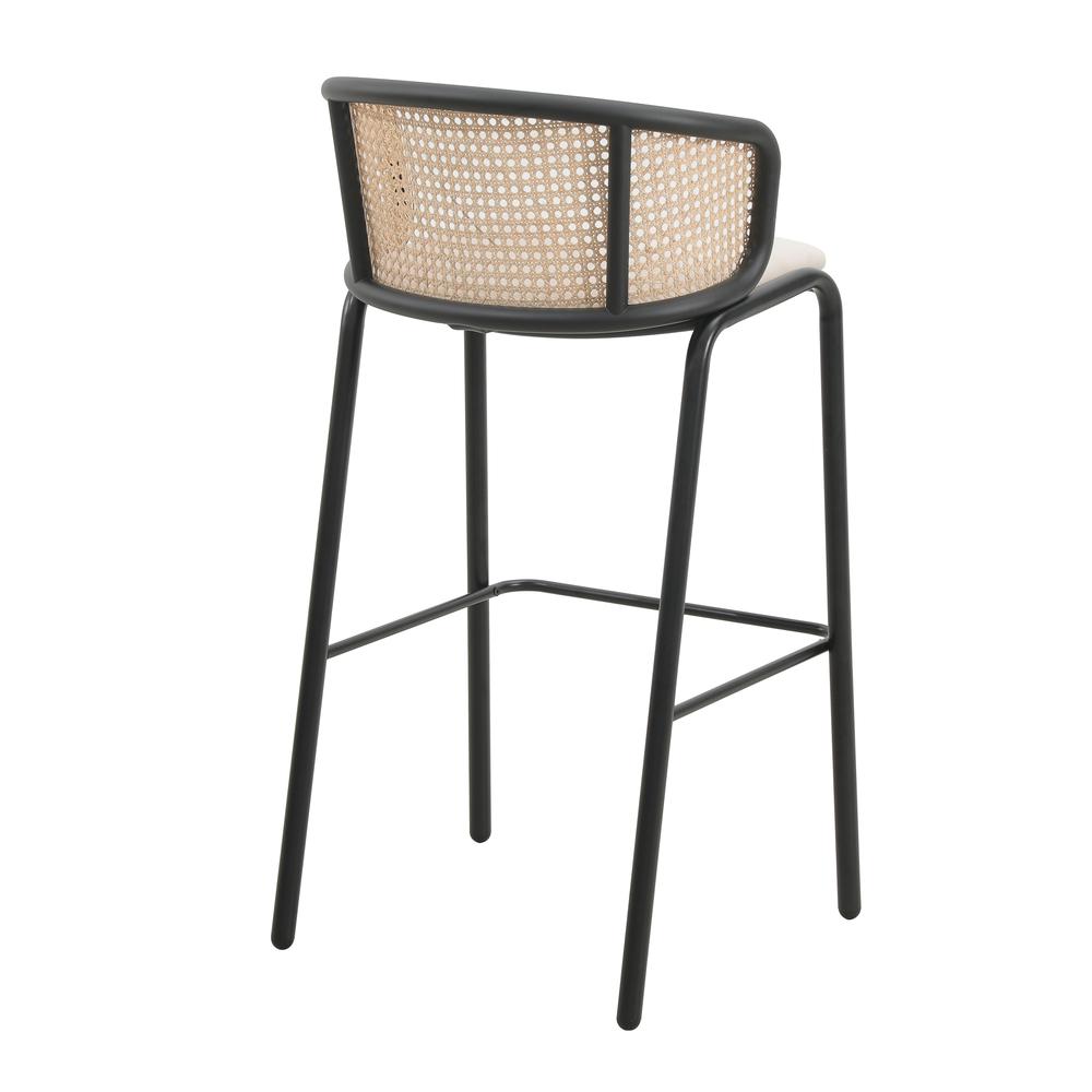 Seat and Black Powder Coated Steel Frame, Set of 2. Picture 4