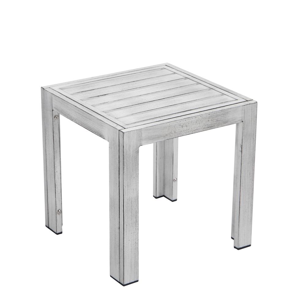 Chelsea Modern Aluminum Patio Side Table. Picture 1