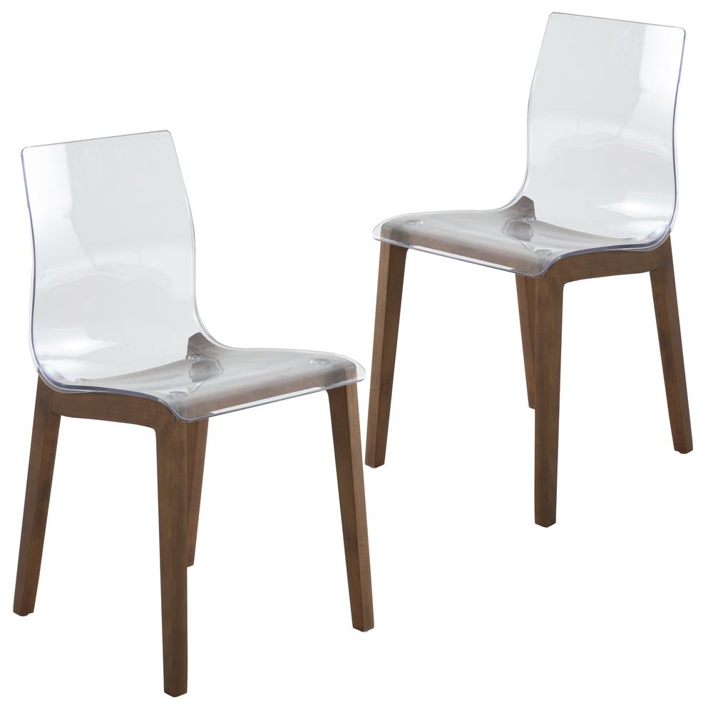 Marsden Modern Dining Side Chair With Beech Wood Legs Set of 2. Picture 1