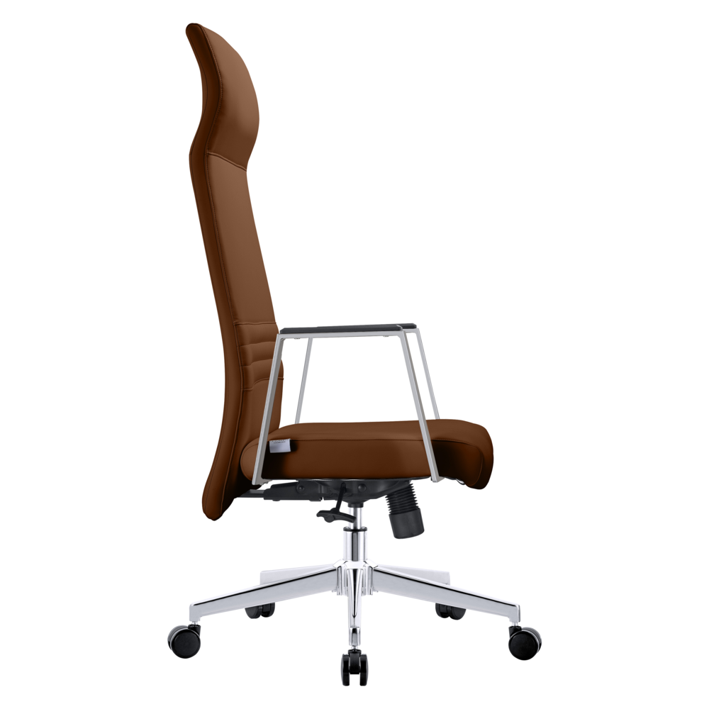 Aleen High-Back Office Chair in Upholstered Leather. Picture 6