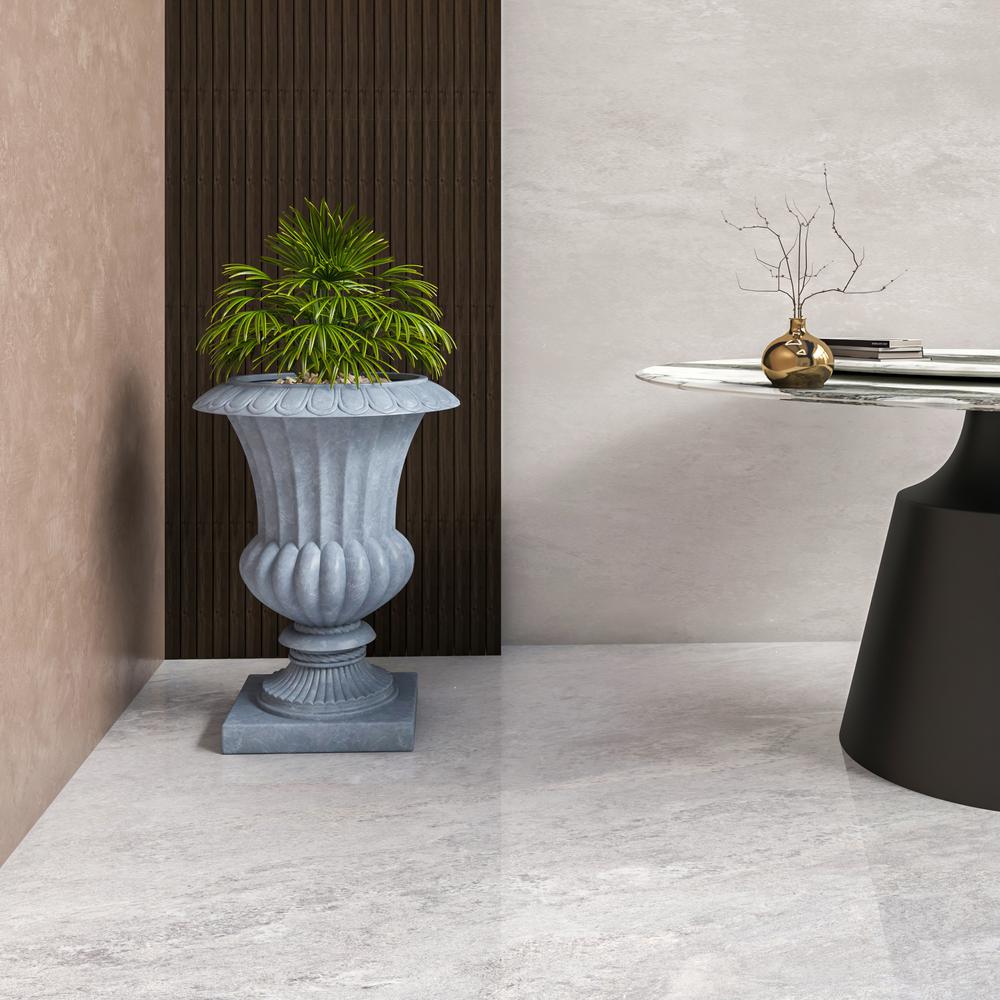 Lotus Series Poly Stone Planter in Aged Concrete, 20 Dia, 28 High. Picture 7