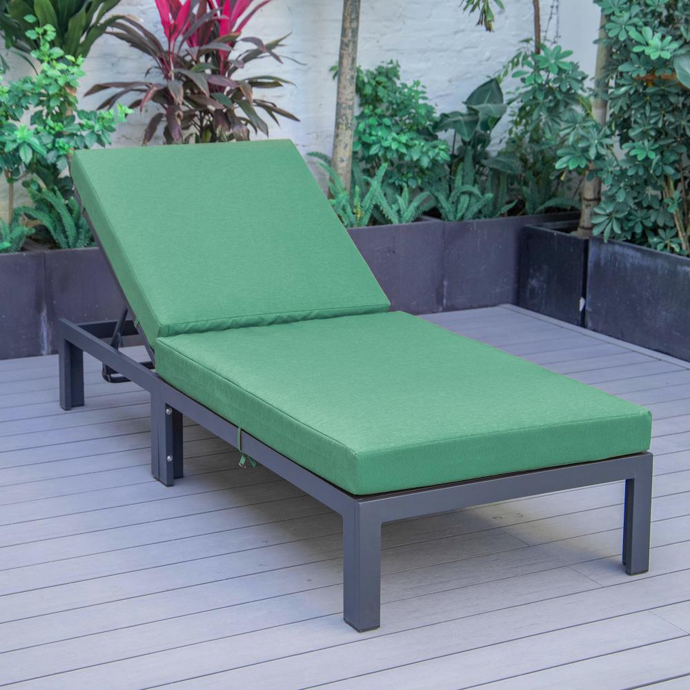 Chelsea Modern Outdoor Chaise Lounge Chair With Cushions. Picture 7