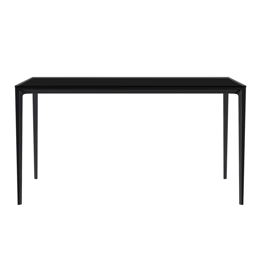 Avo Series Modern Dining Table Black Base, With 55 Black Glass Top. Picture 5