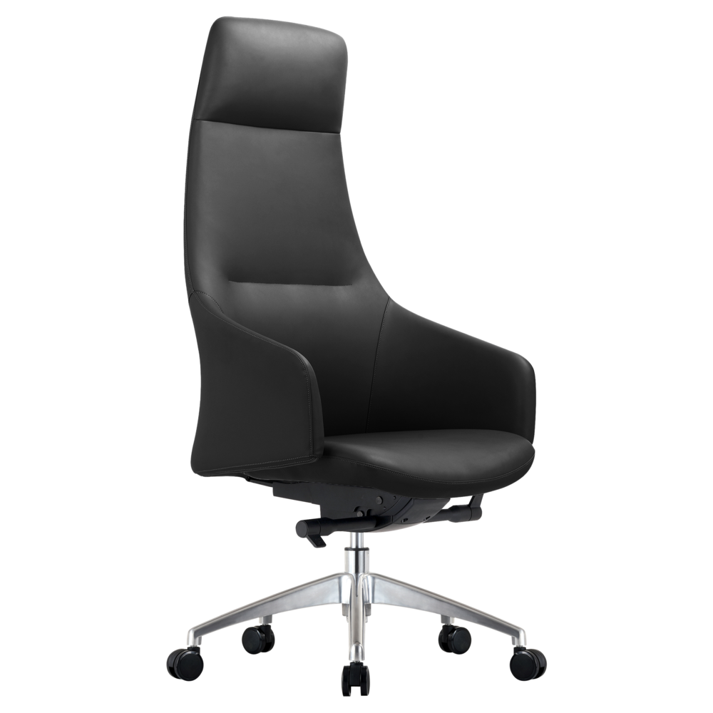 Celeste Series Tall Office Chair in Black Leather. Picture 6