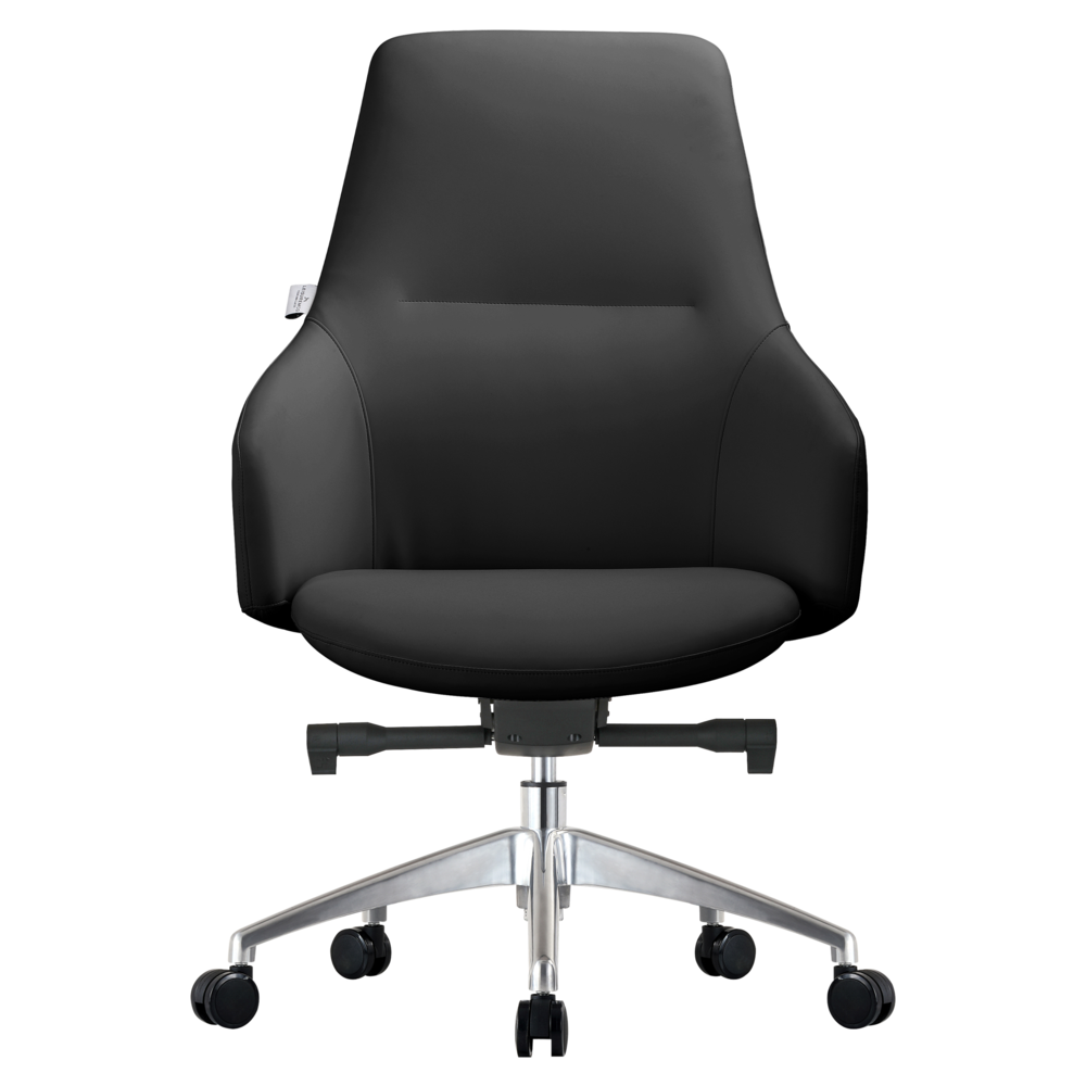 Celeste Series Office Chair in Black Leather. Picture 3