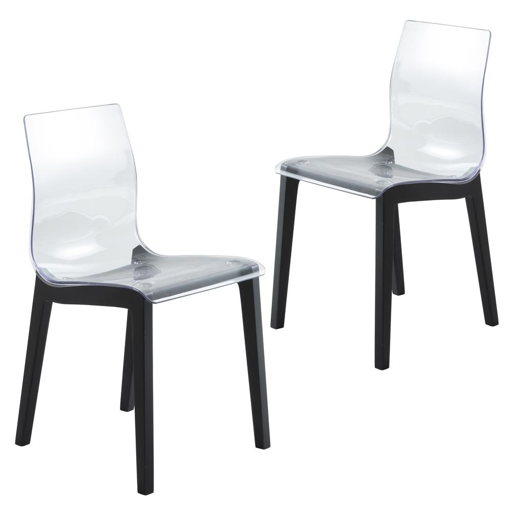 Marsden Modern Dining Side Chair With Beech Wood Legs Set of 2. Picture 1