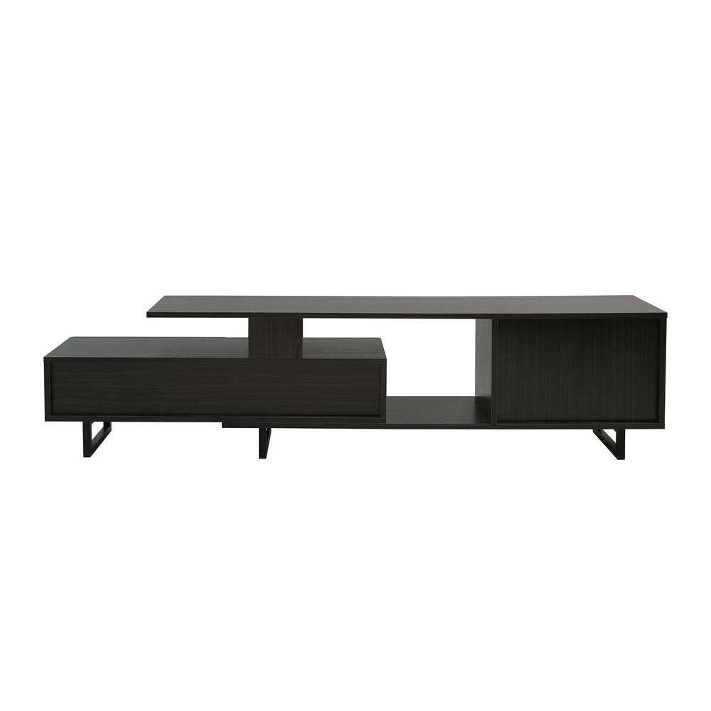 Avery Mid-Century Modern TV Stand with MDF Cabinet and Powder Coated Steel Legs. Picture 12
