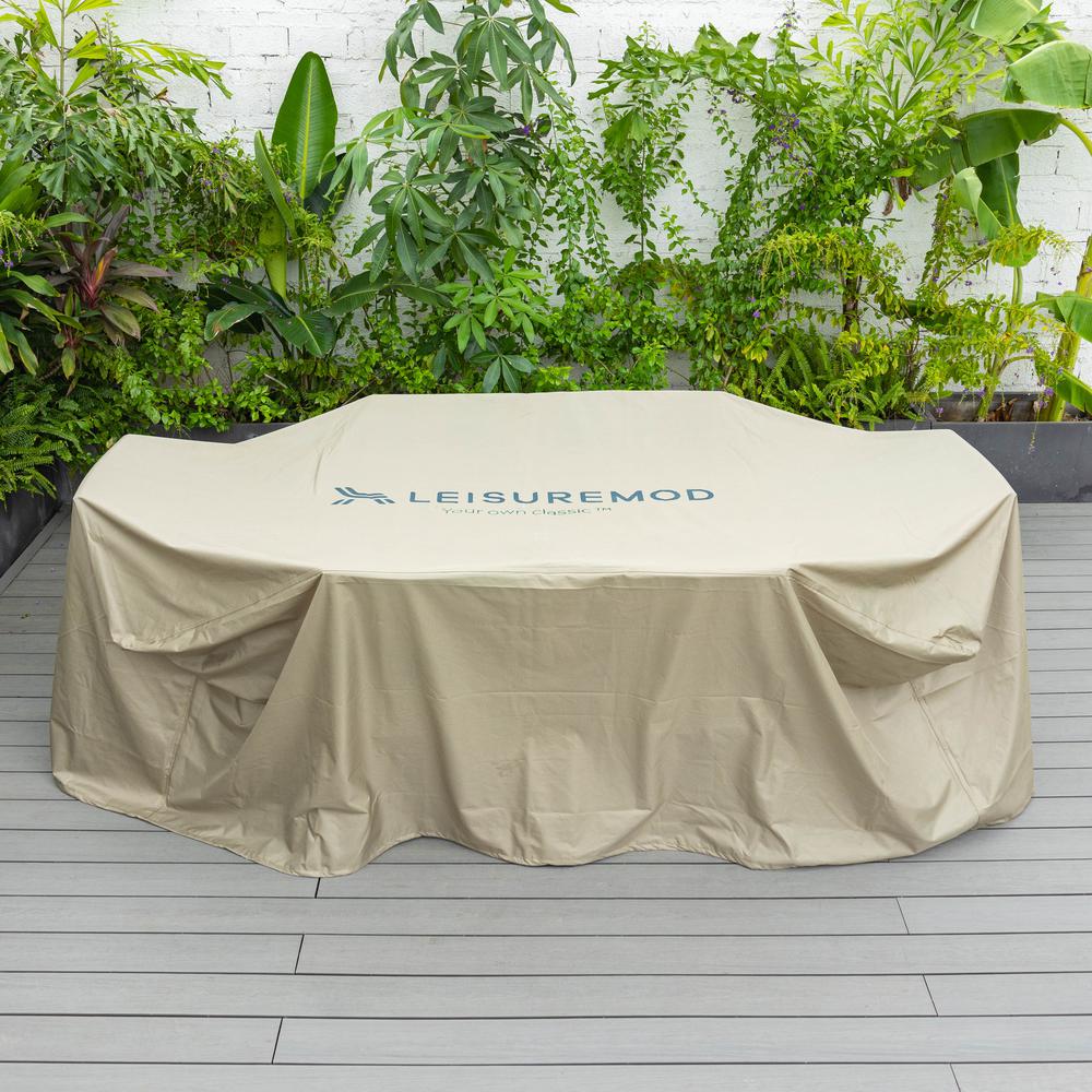 Chelsea Rectangular Outdoor Rain Cover for 63" Patio Dining Table. Picture 10