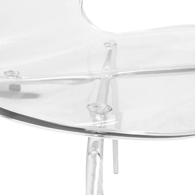 Modern Oyster Transparent Side Chair. Picture 9