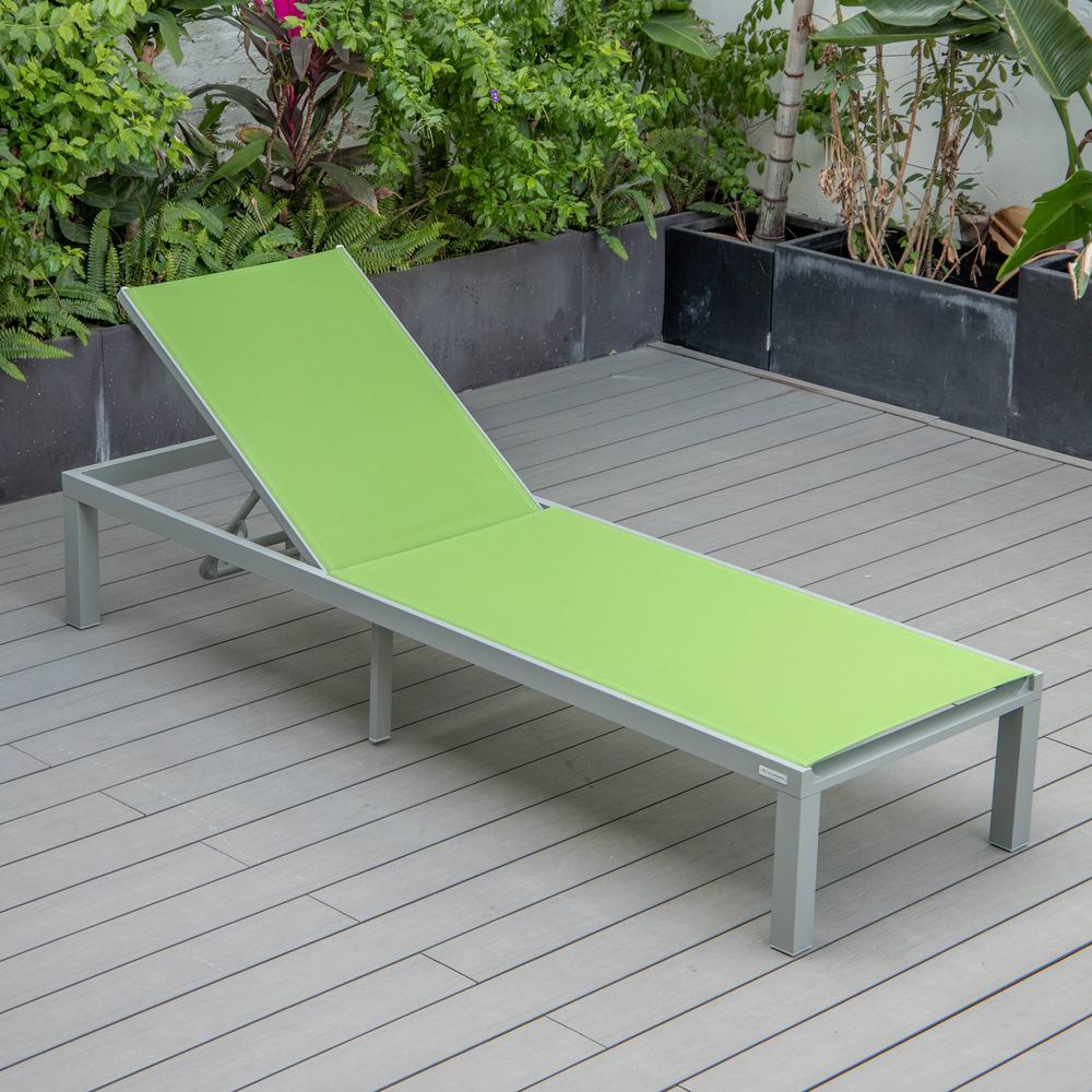 Grey Aluminum Outdoor Patio Chaise Lounge Chair. Picture 16
