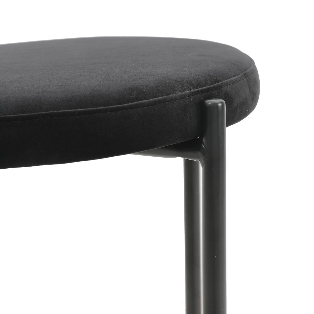 Euston Modern Wicker Bar Stool With Black Steel Frame. Picture 6