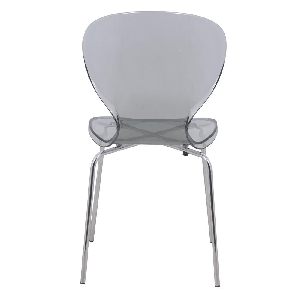 Modern Oyster Transparent Side Chair, Set of 2. Picture 5