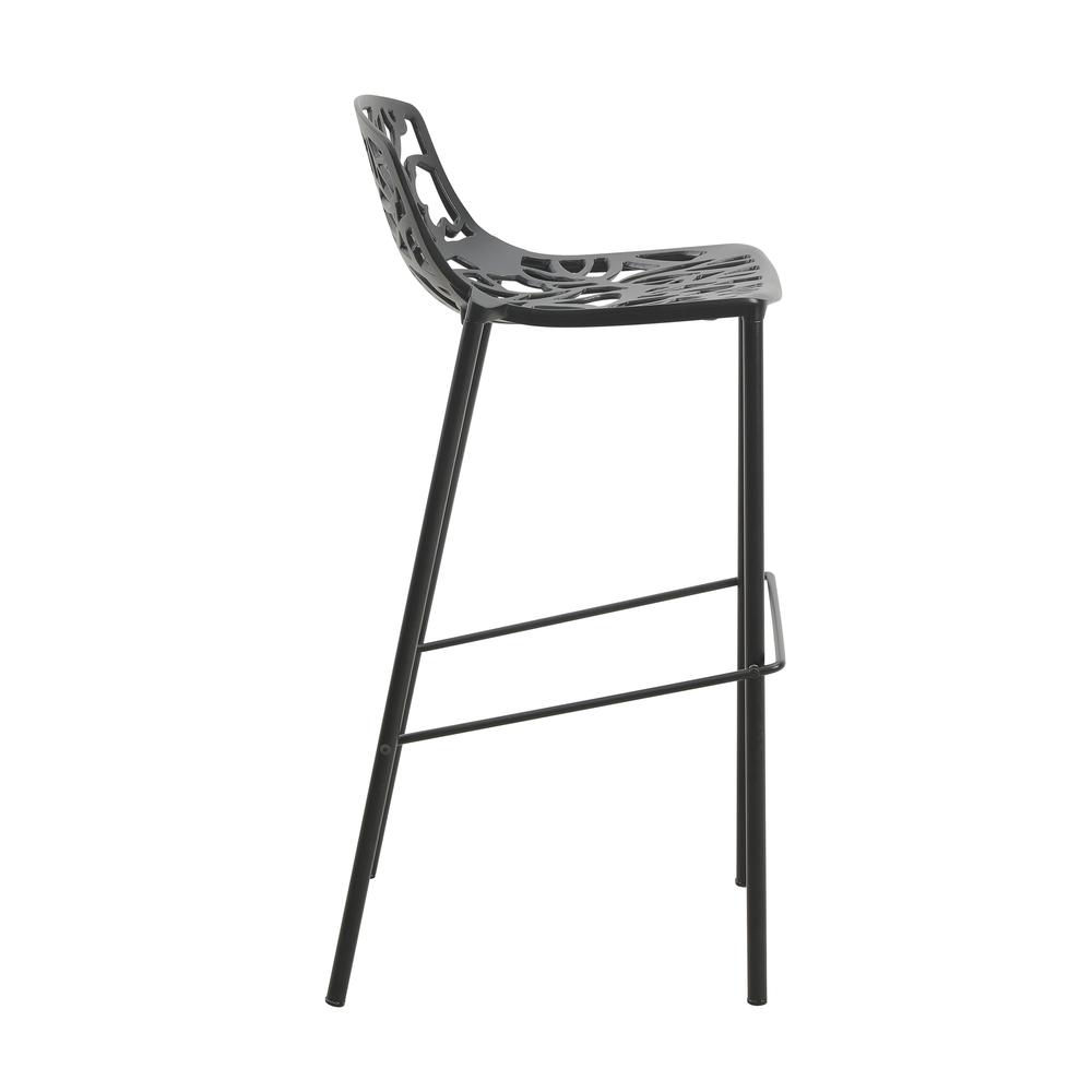 Aluminum Bar Stool with Powder Coated Frame and Footrest. Picture 3