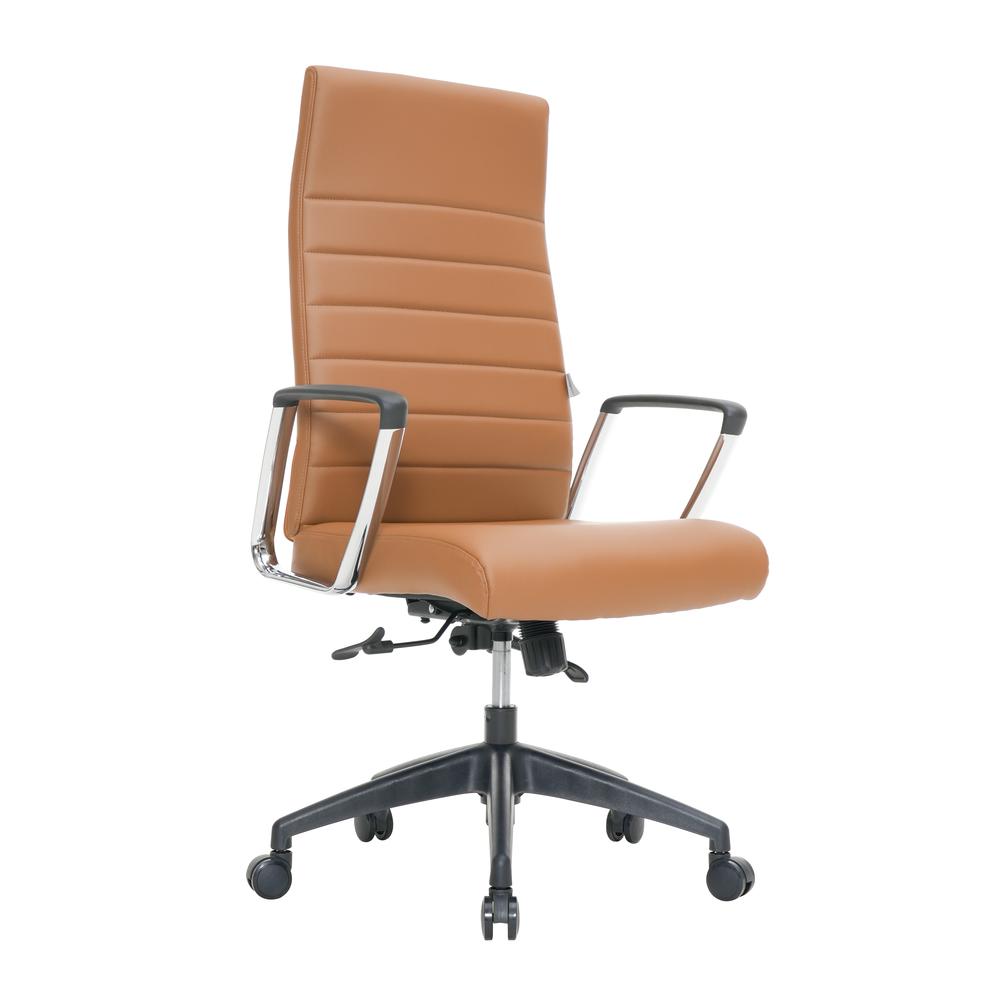 Hilton Modern High-Back Leather Office Chair. Picture 3