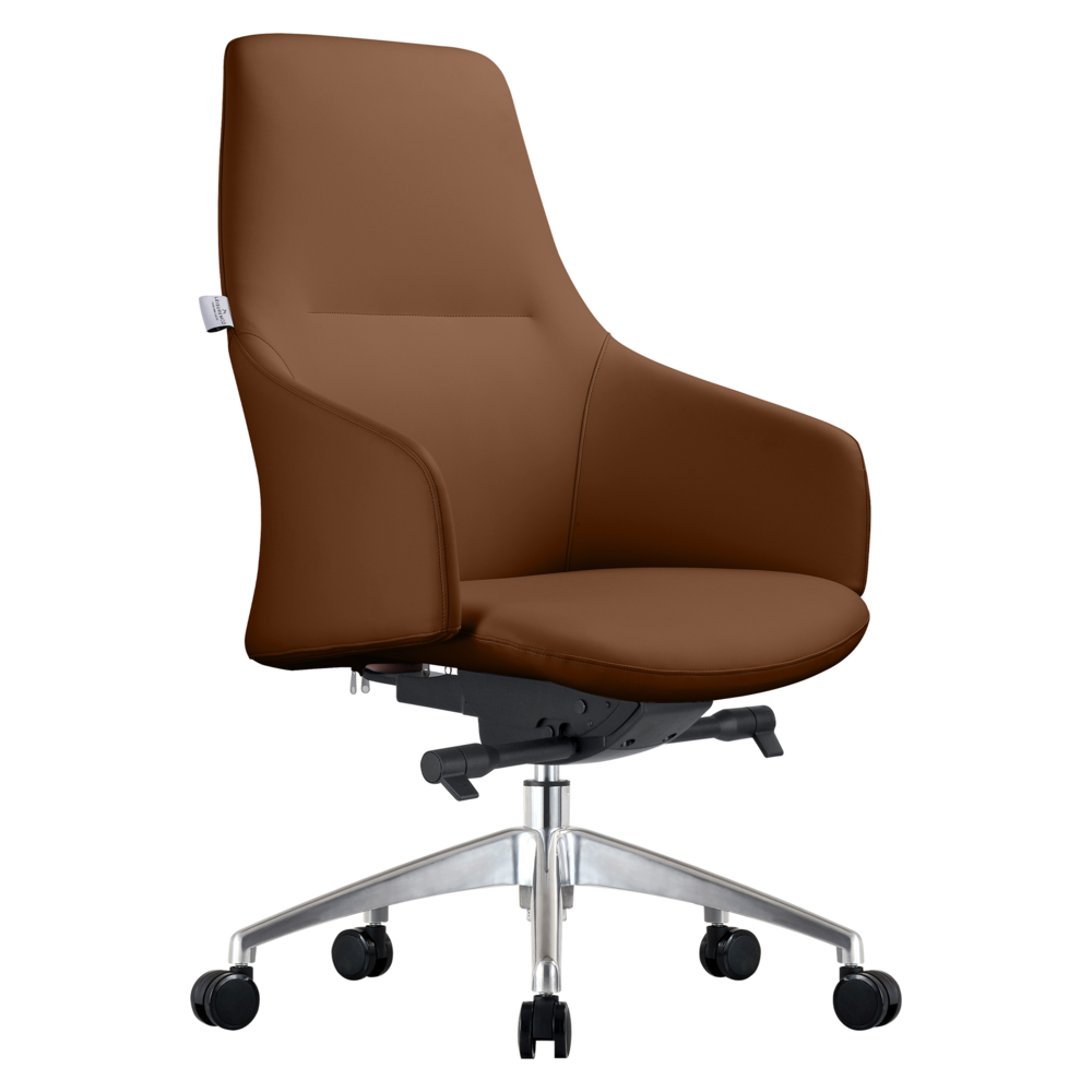 Celeste Series Office Chair in Dark Brown Leather. Picture 6