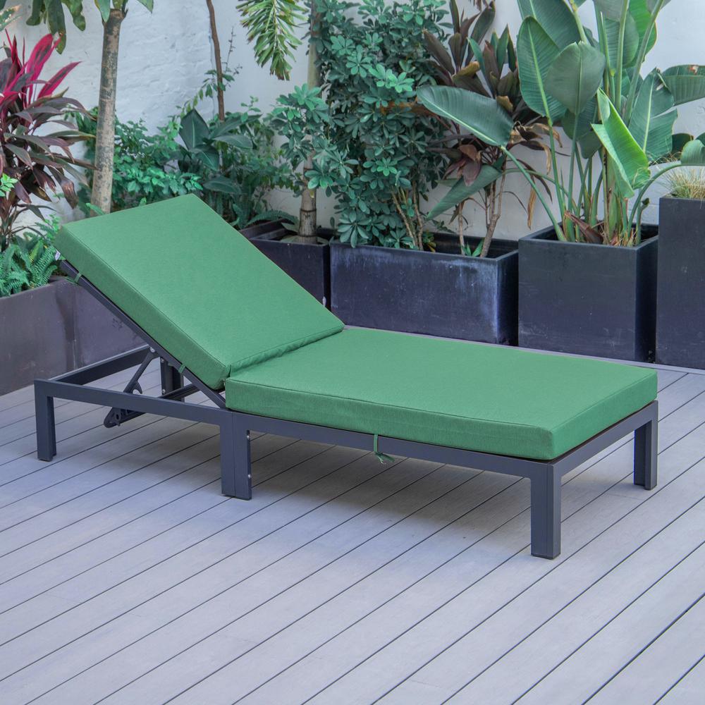 Chelsea Modern Outdoor Chaise Lounge Chair With Cushions. Picture 9