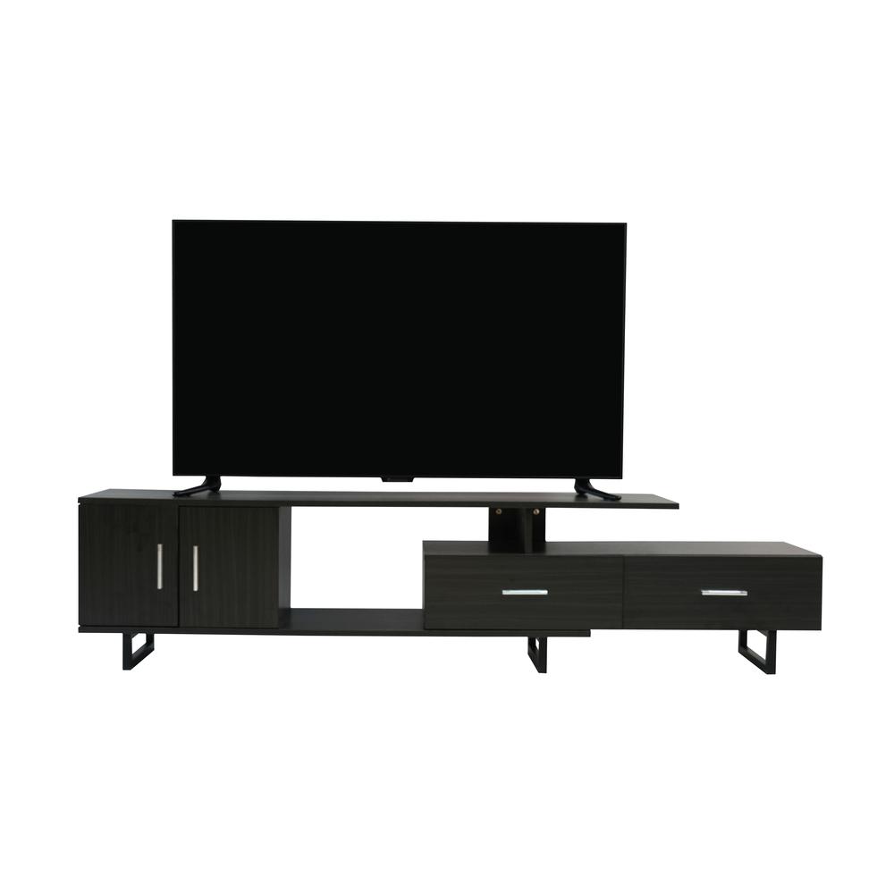 Avery Mid-Century Modern TV Stand with MDF Cabinet and Powder Coated Steel Legs. Picture 5