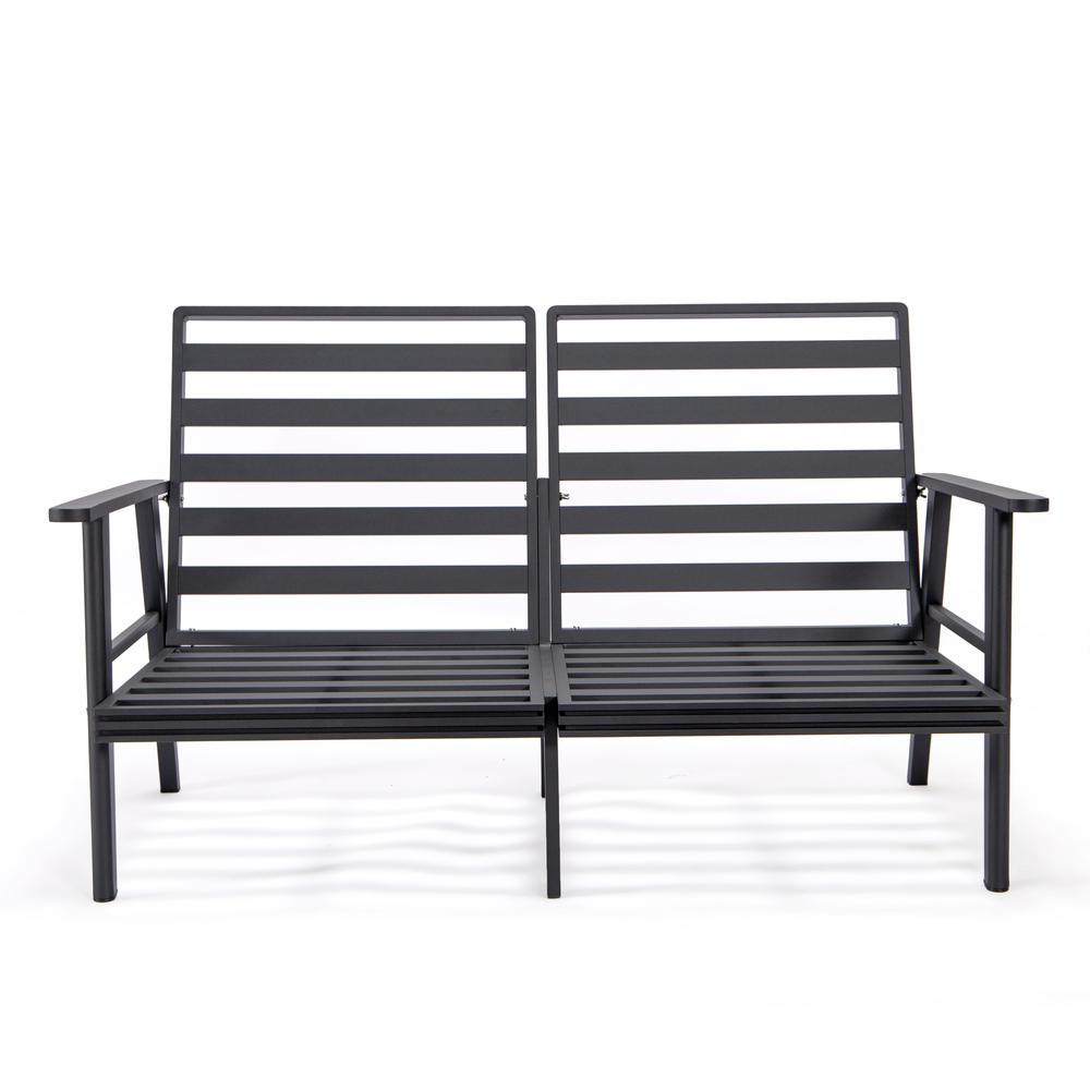 3-Piece Outdoor Patio Set with Black Aluminum Frame. Picture 16