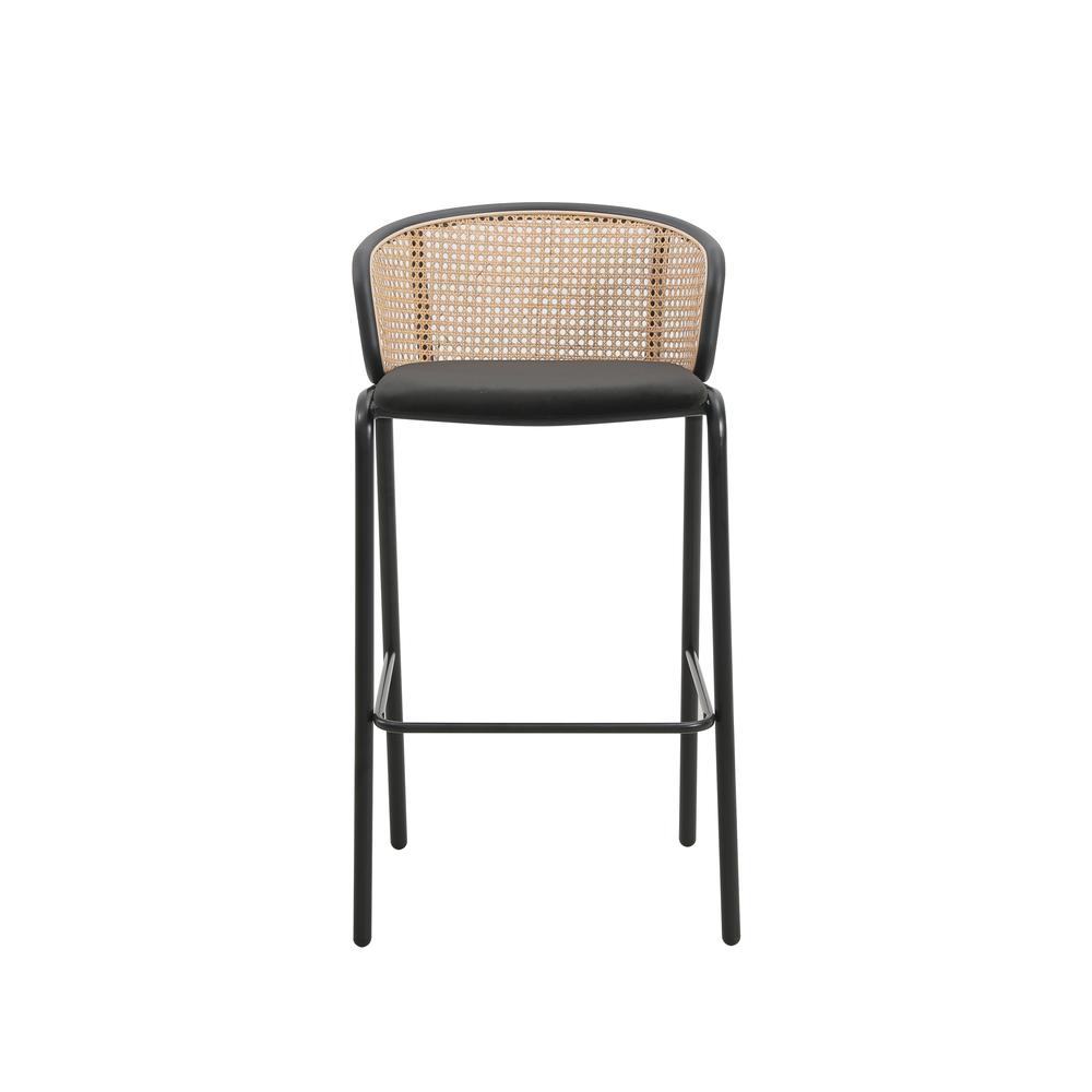 Seat and Black Powder Coated Steel Frame, Set of 2. Picture 2