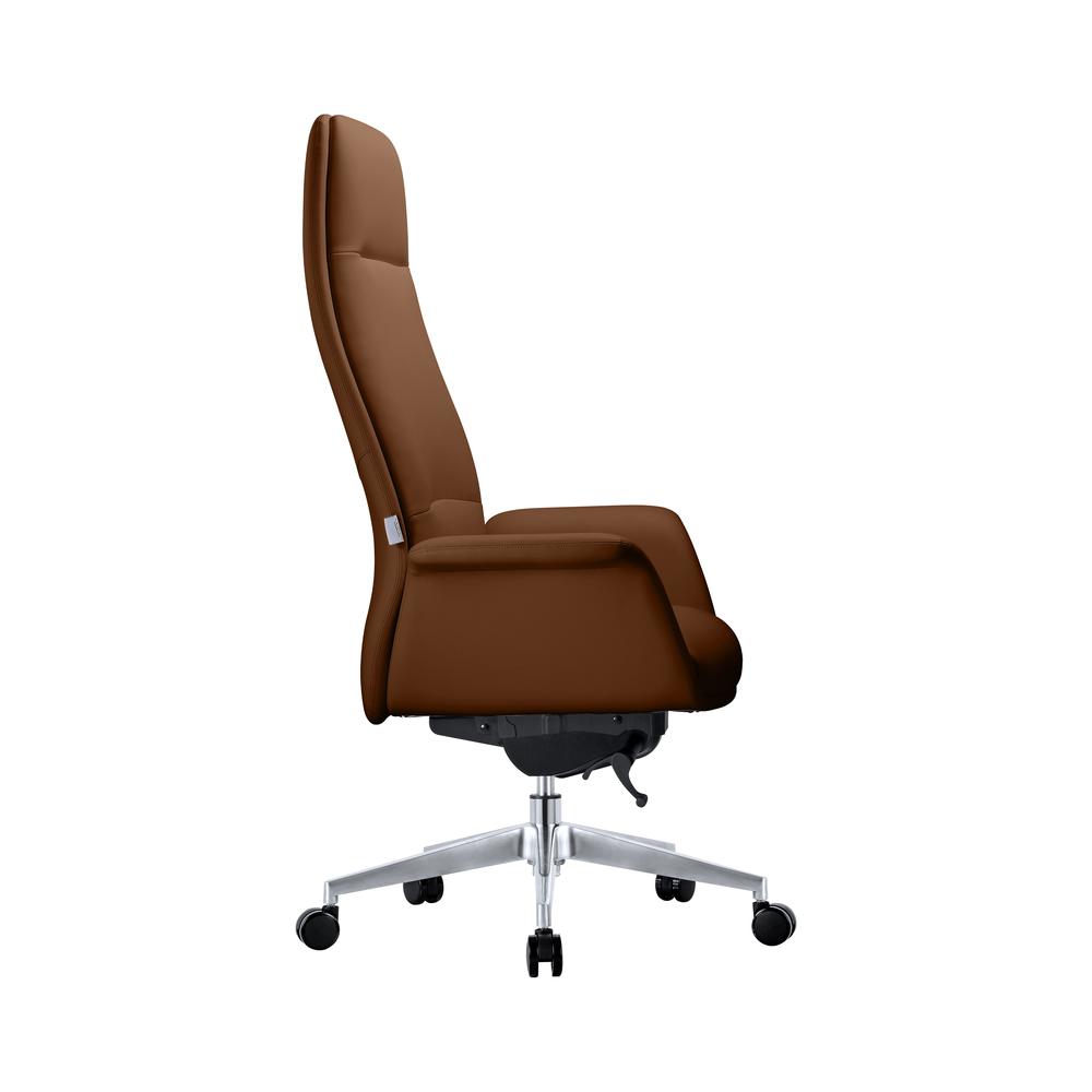 Summit Series Tall Office Chair In Dark Brown Leather. Picture 5