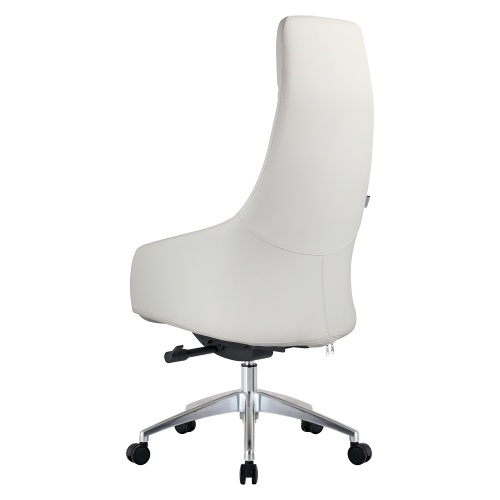 Celeste Series Tall Office Chair in White Leather. Picture 8
