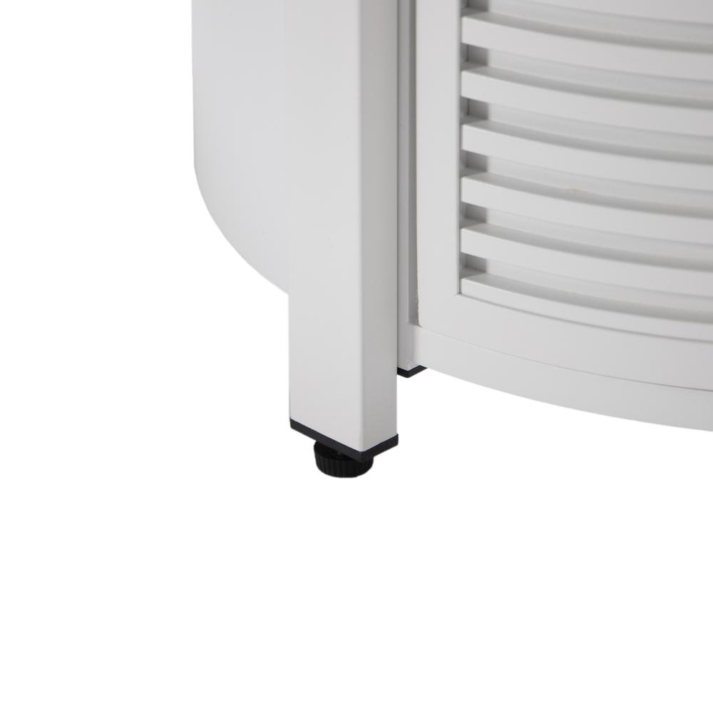 Walbrooke White Patio Round Tank Holder with Slats Design. Picture 6