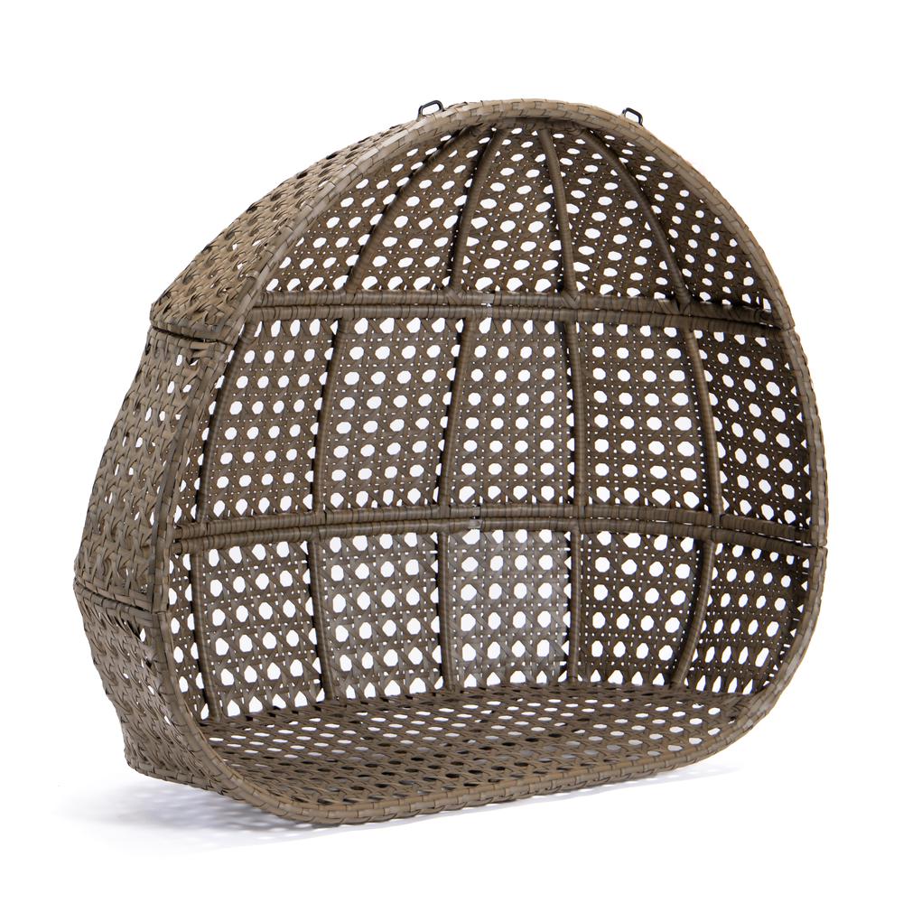 LeisureMod Wicker Hanging Double Egg Swing Chair  EKDBG-57A. Picture 11