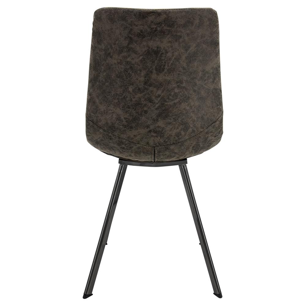 Markley Modern Leather Dining Chair With Metal Legs. Picture 6