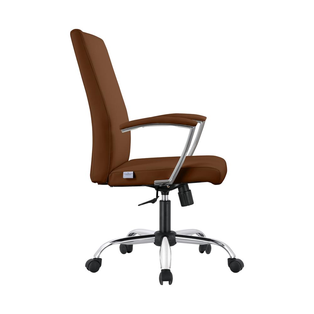 Evander Series Office Chair in Dark Brown Leather. Picture 5