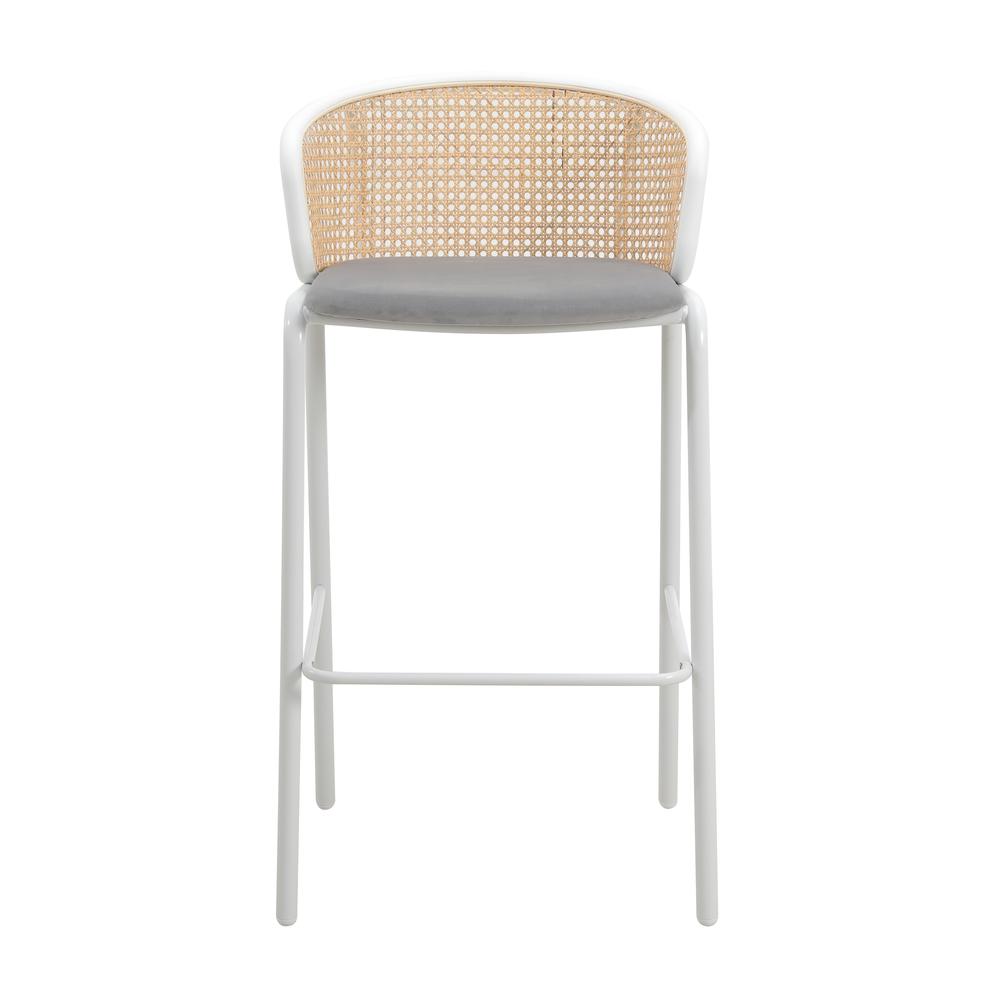 Seat and White Powder Coated Steel Frame, Set of 2. Picture 2