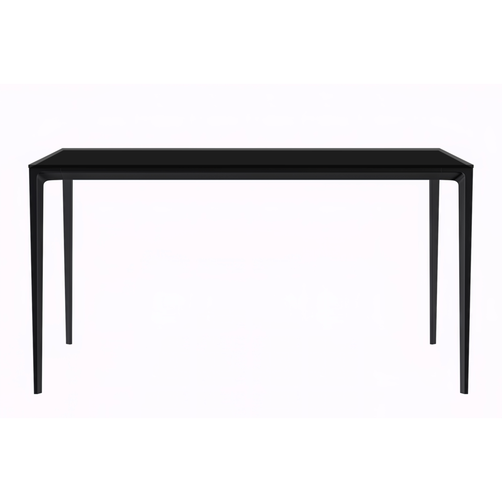 Avo Series Modern Dining Table Black Base, With 55 Black Glass Top. Picture 3