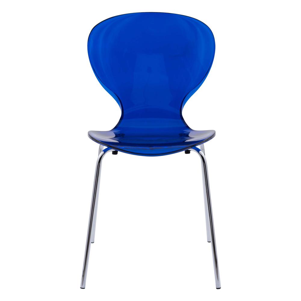 Modern Oyster Transparent Side Chair. Picture 3