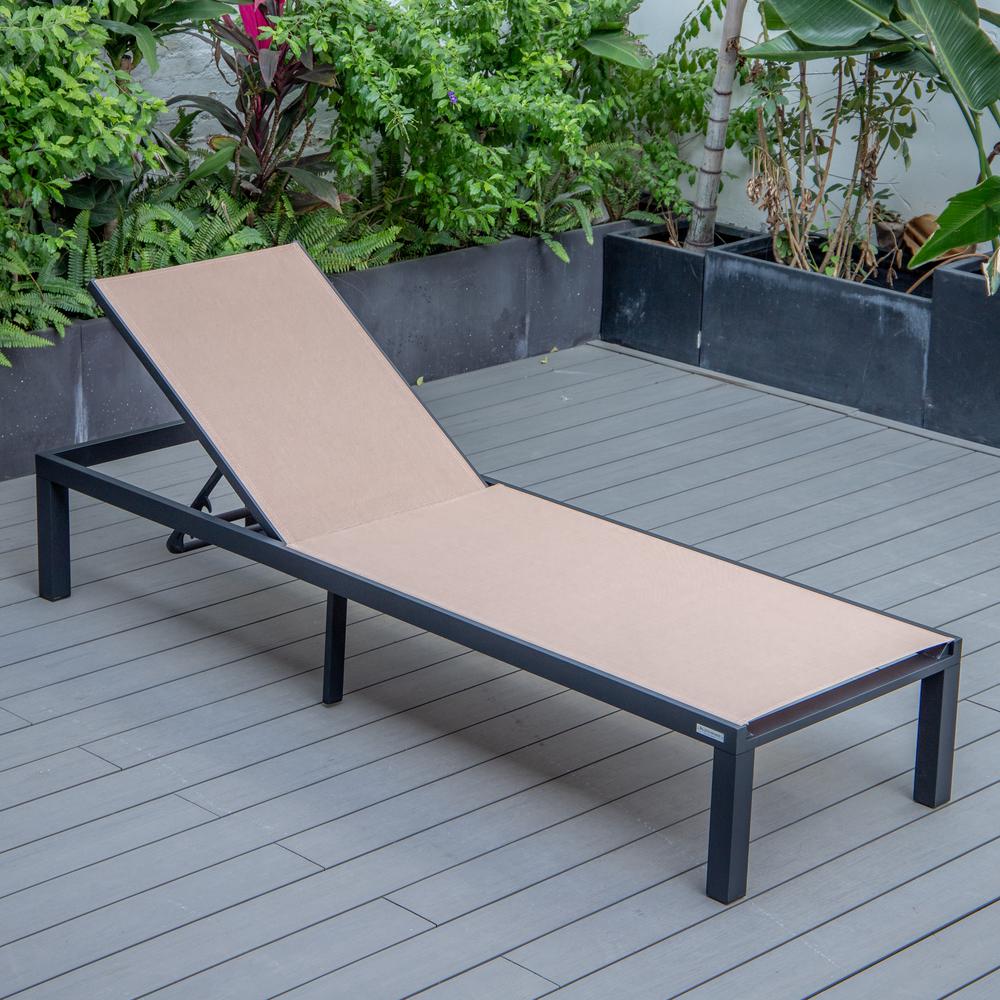 Marlin Patio Chaise Lounge Chair With Black Aluminum Frame. Picture 9