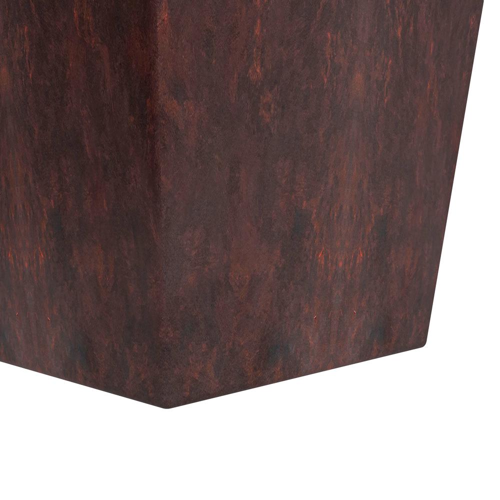 Serene Series Poly Stone Square Planter in Brown 11x11, 15 High. Picture 3