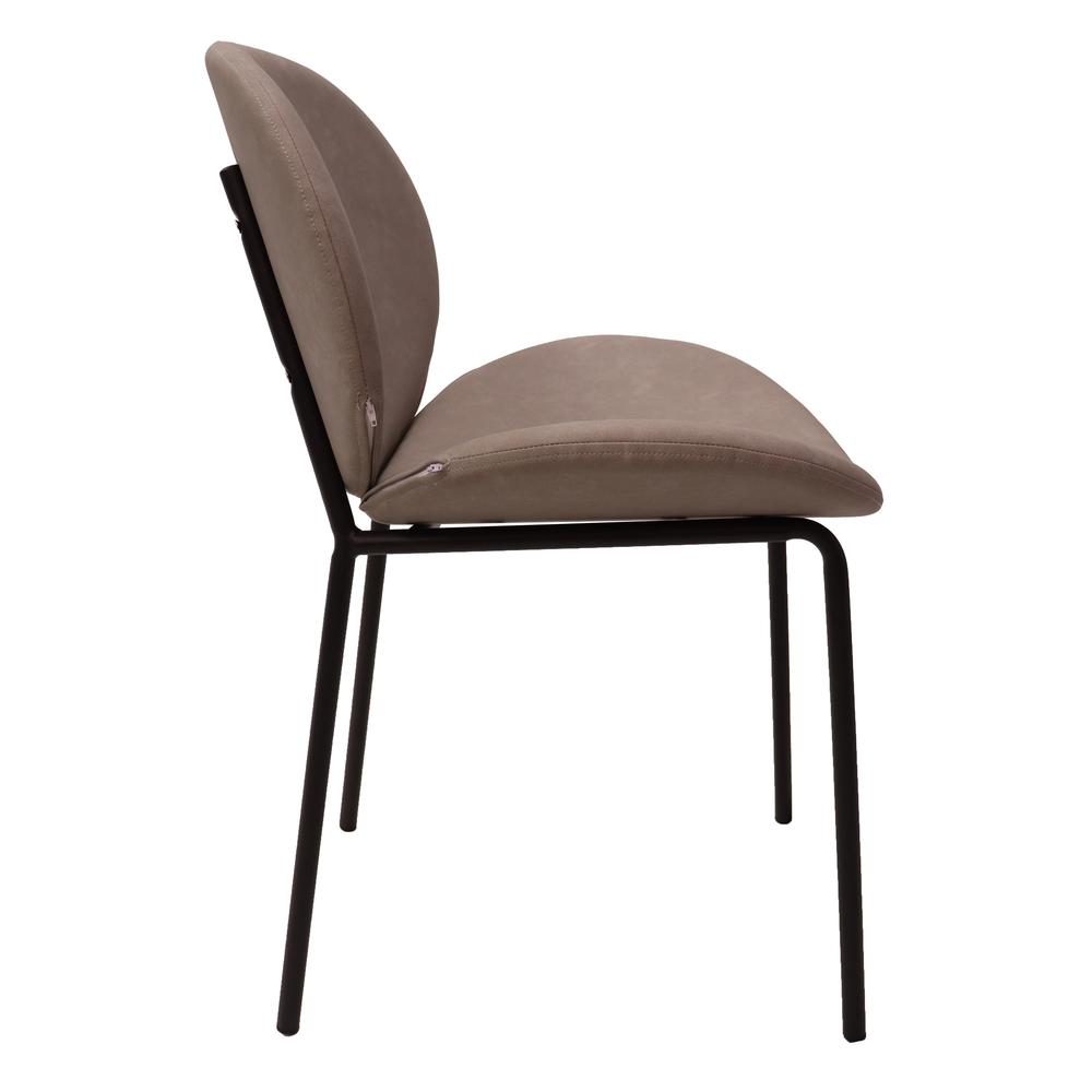 Dining Side Chair with Upholstered Faux Leather Seat. Picture 4