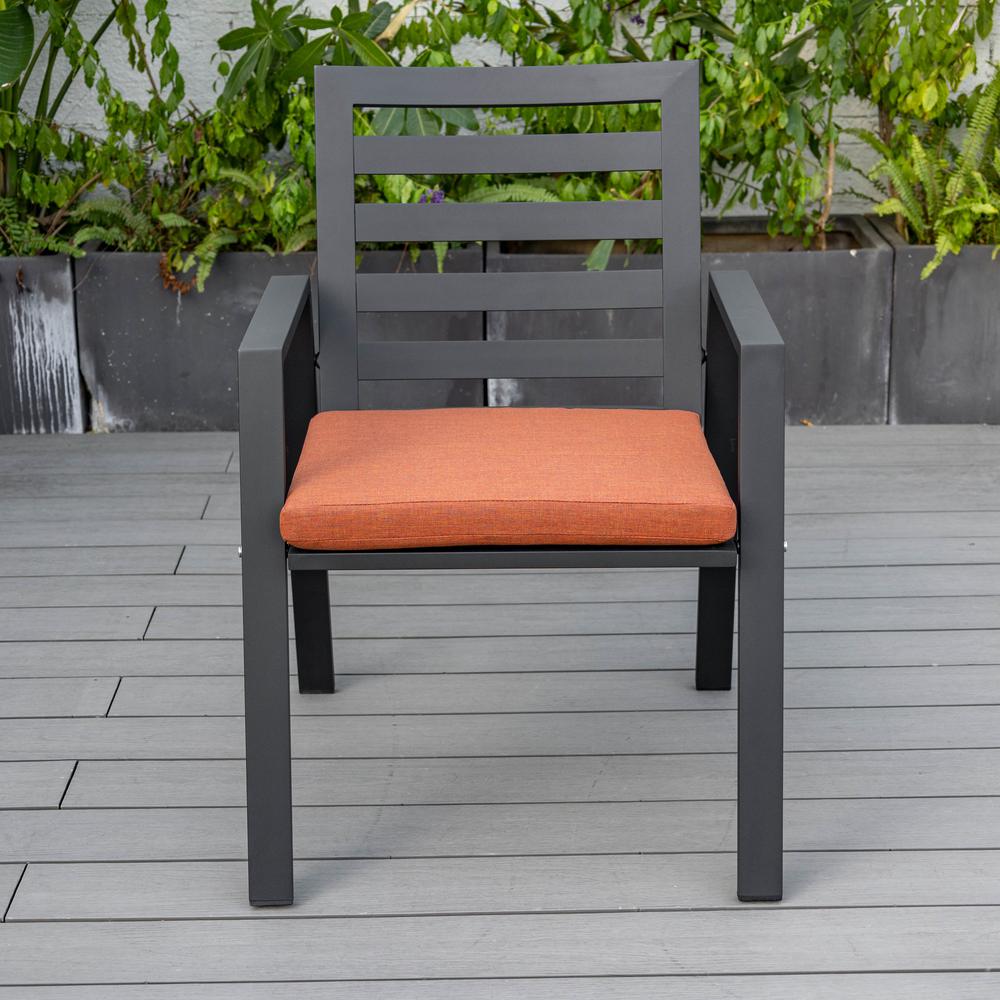 Chelsea Modern Patio Dining Armchair in Aluminum with Removable Cushions. Picture 13