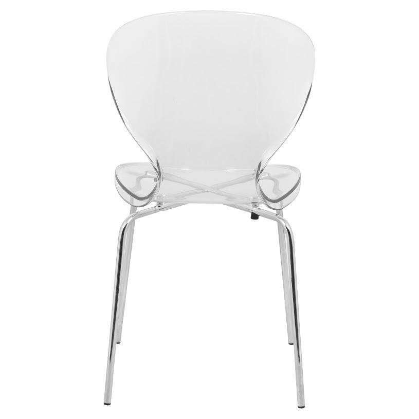 Modern Oyster Transparent Side Chair. Picture 6