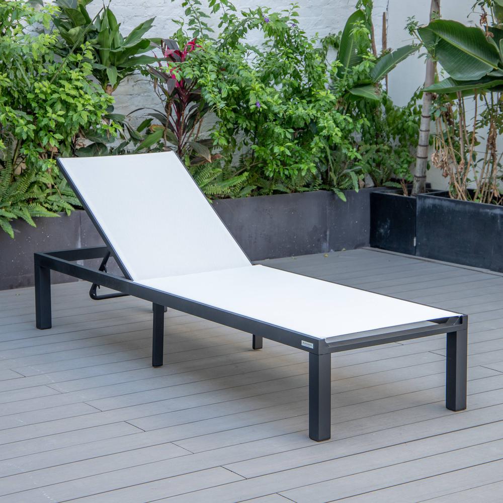 Black Aluminum Outdoor Patio Chaise Lounge Chair. Picture 16