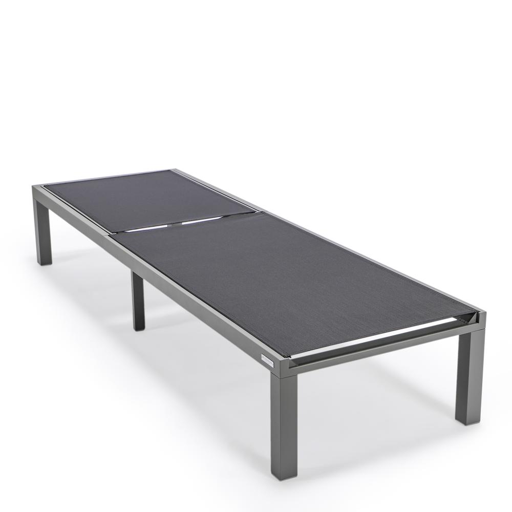 Marlin Patio Chaise Lounge Chair With Grey Aluminum Frame, Set of 2. Picture 2