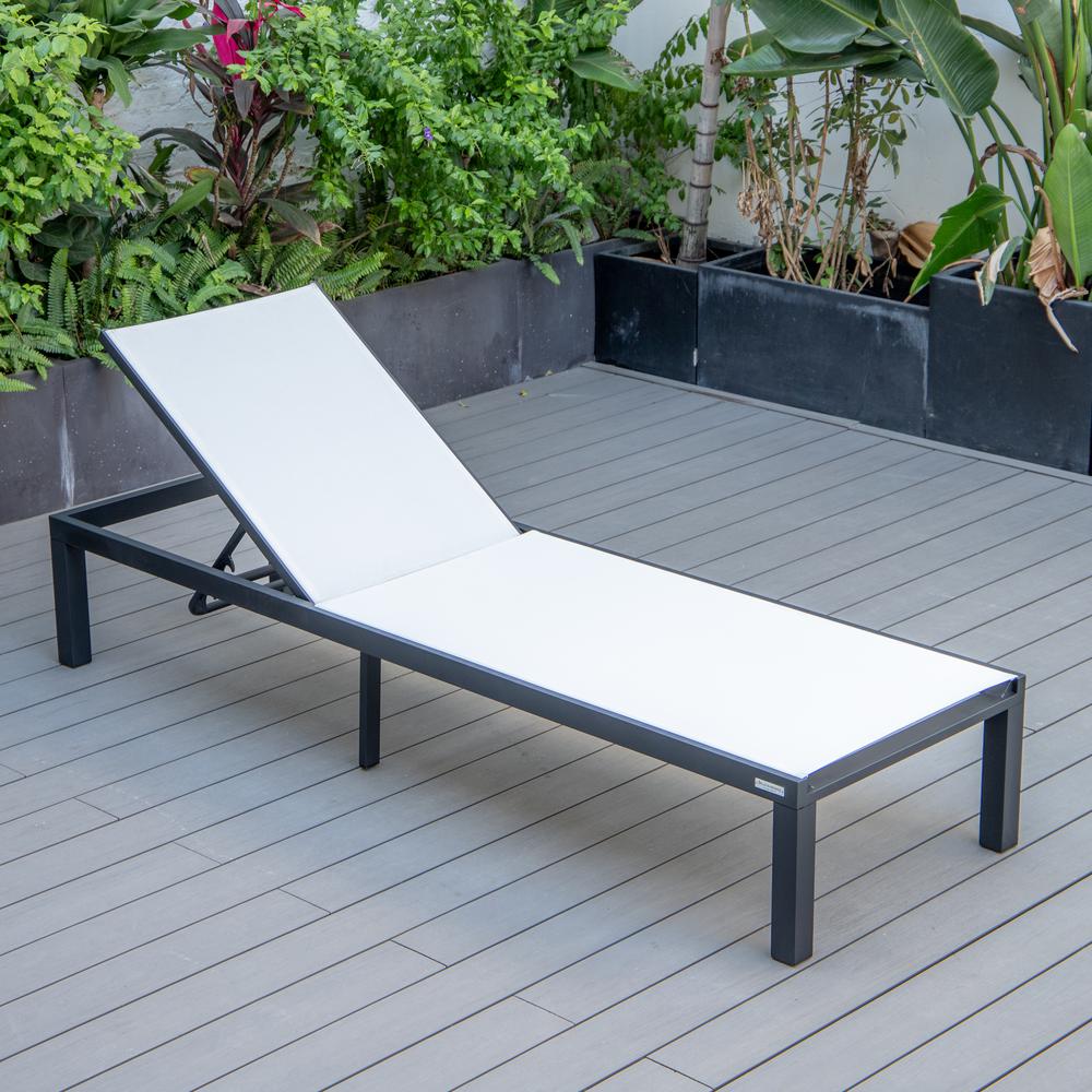 Marlin Patio Chaise Lounge Chair With Black Aluminum Frame. Picture 9