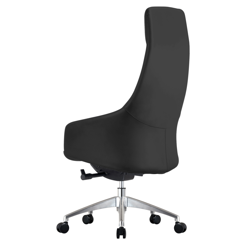 Celeste Series Tall Office Chair in Black Leather. Picture 4
