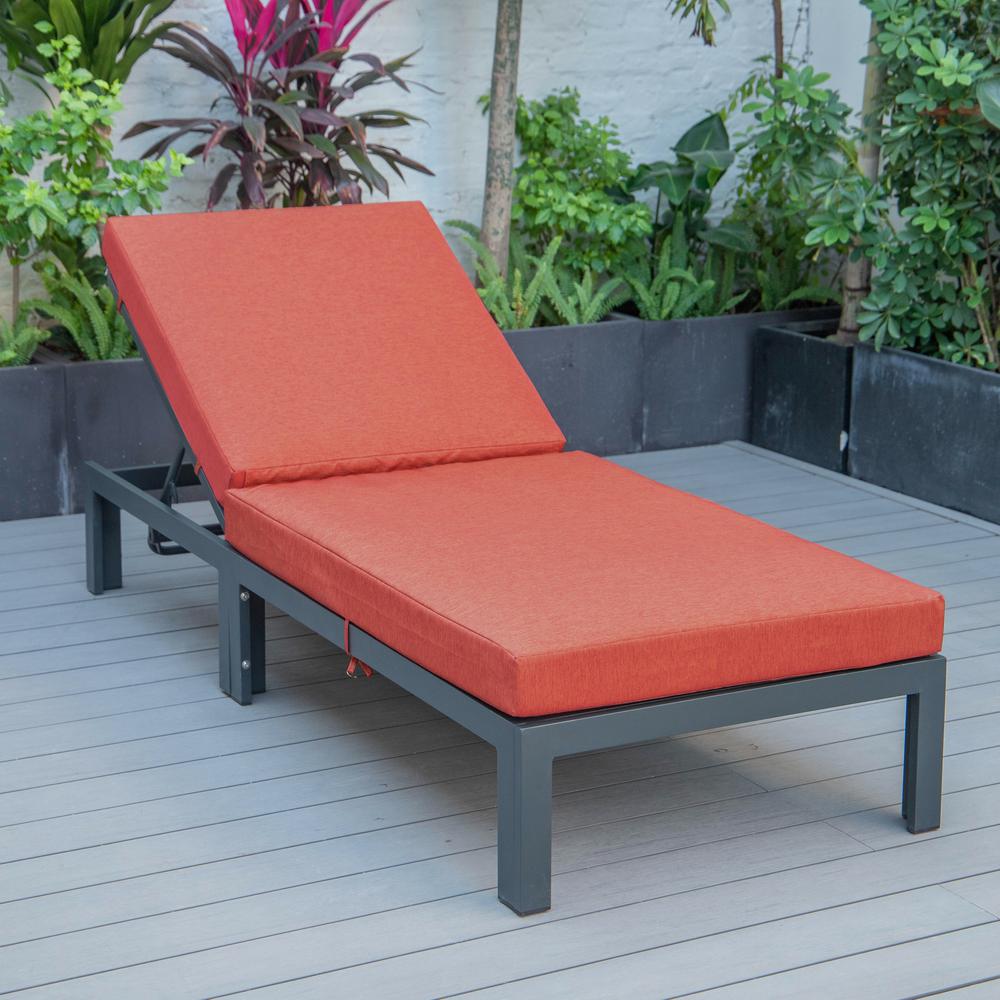 Chelsea Modern Outdoor Chaise Lounge Chair With Cushions. Picture 3