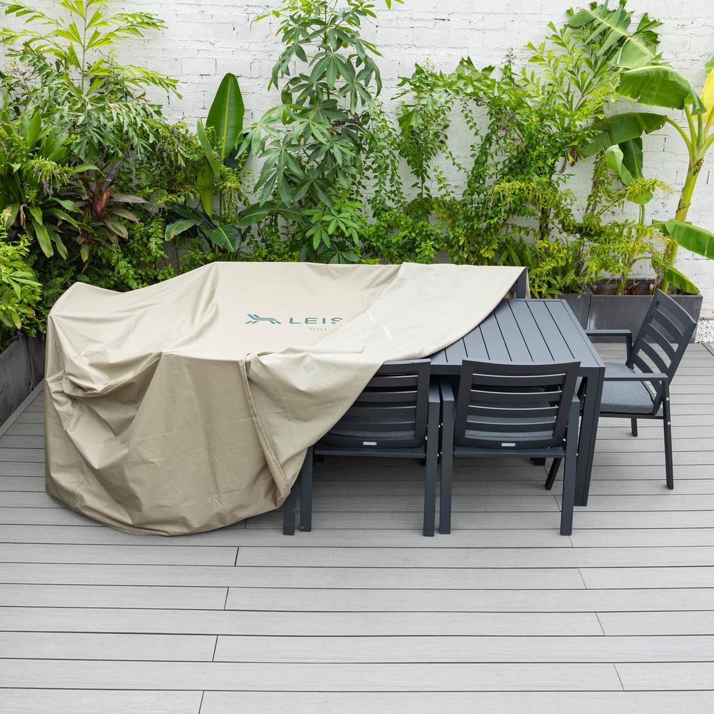 Chelsea Rectangular Outdoor Rain Cover for 87" Patio Dining Table. Picture 7