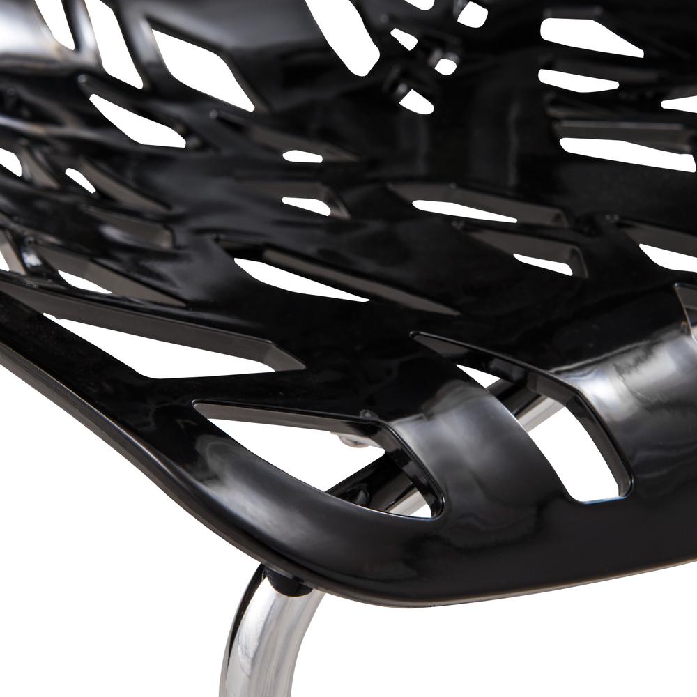 LeisureMod Modern Asbury Dining Chair w/ Chromed Legs AC16BL. Picture 25