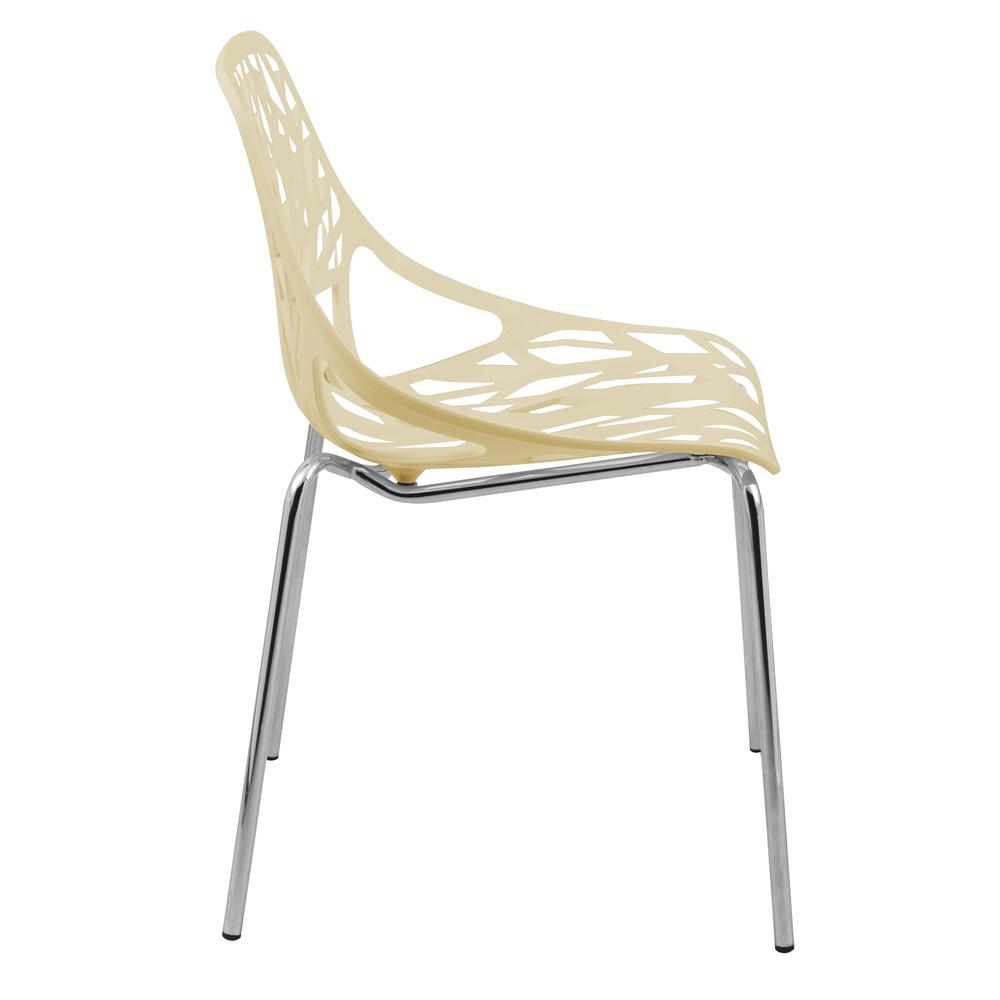 Modern Asbury Dining Chair w/ Chromed Legs. Picture 5