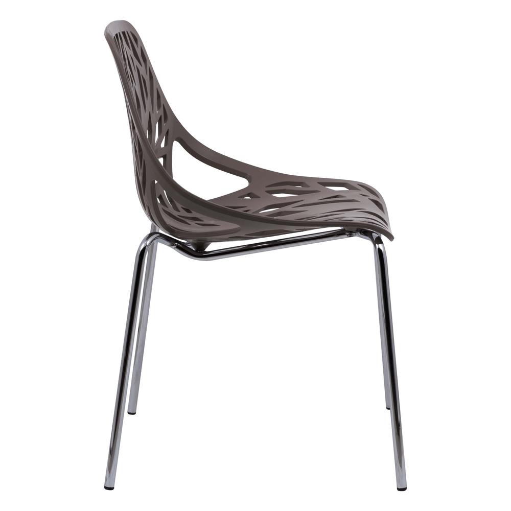 Modern Asbury Dining Chair w/ Chromed Legs. Picture 13
