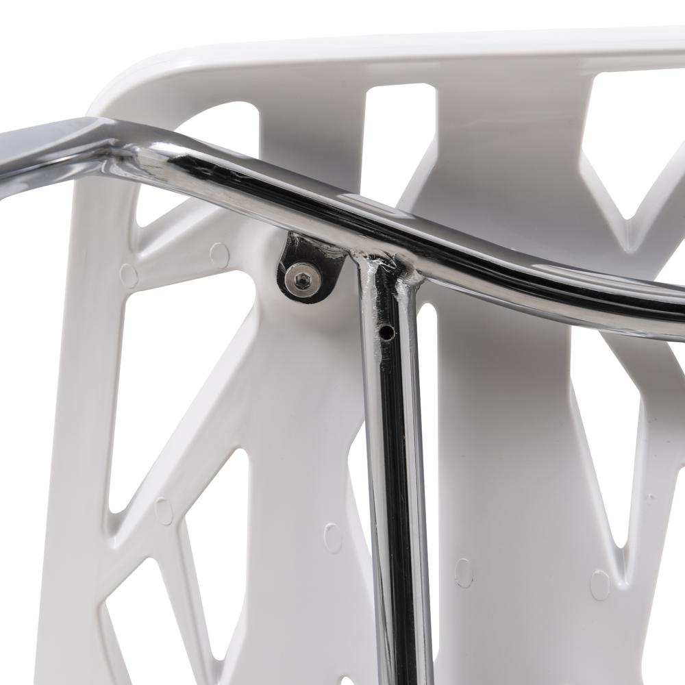 Modern Asbury Dining Chair w/ Chromed Legs. Picture 8