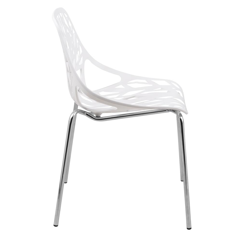 Modern Asbury Dining Chair w/ Chromed Legs. Picture 3