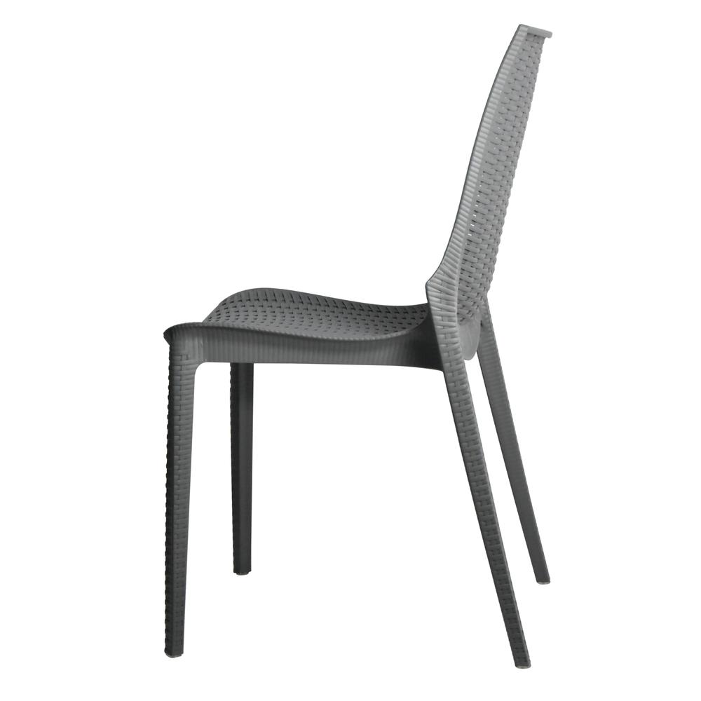 Kent Outdoor Patio Plastic Dining Chair. Picture 4